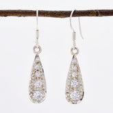 Ivy White Dangle Earrings for Glamorous Occasions